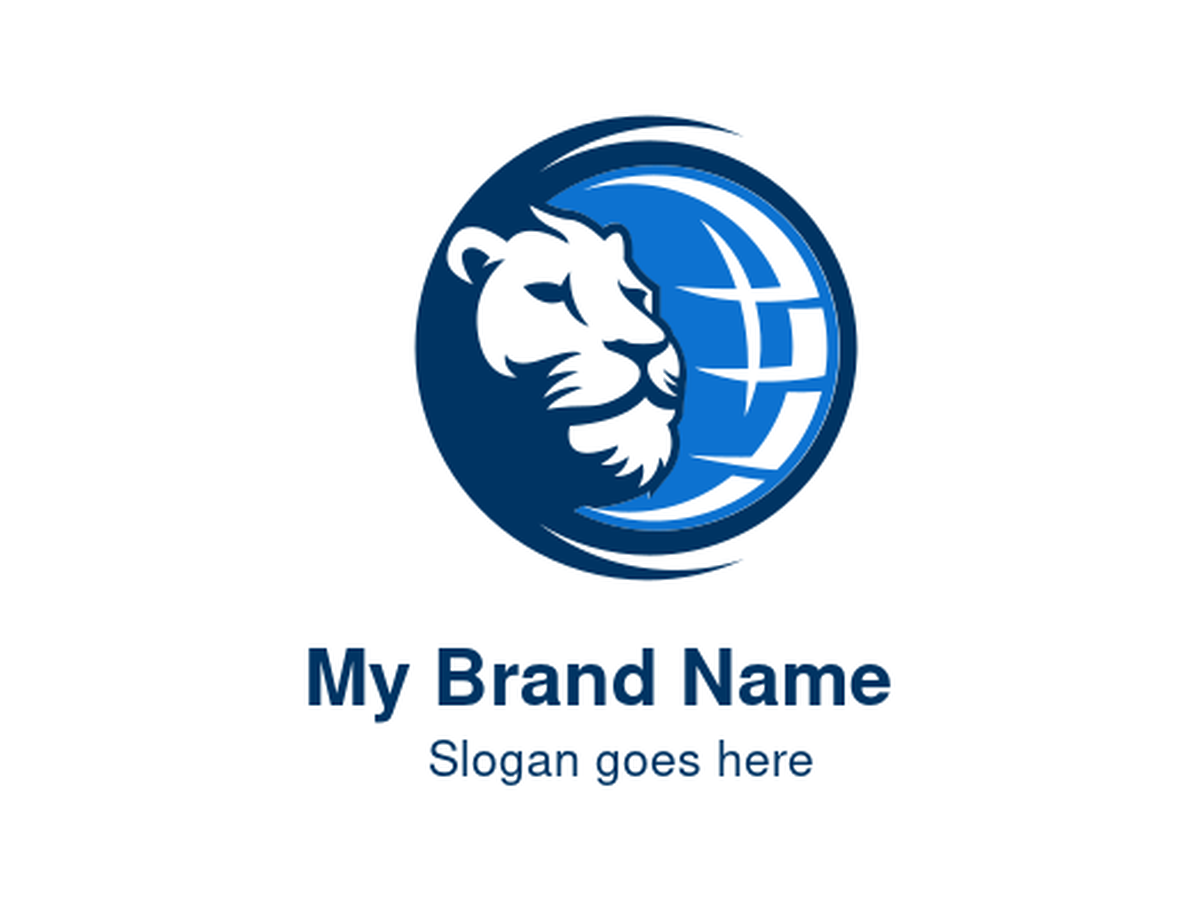 Golden Geometric Lion Rampant Logo - Ideal for Luxury Brands, Financial Services, Security, and Sports Teams Seeking a Symbol of Strength, Heritage, and Regal Dominance